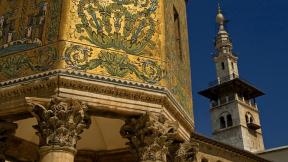 The Great Umayyad Mosque of Damascus, where Jesus (peace be upon him) is prophesied to return.